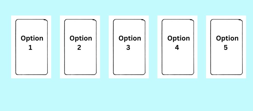 Tarot Deck Five Alternatives option layout